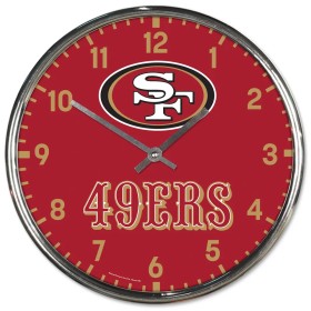 San Francisco 49ers Chrome Clock