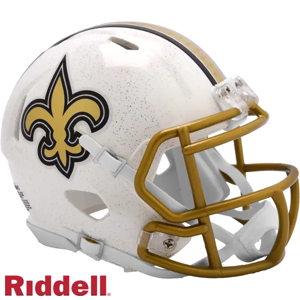 Casco Miniatura de Velocidad Alternativo 2025 de los New Orleans Saints para el Campo