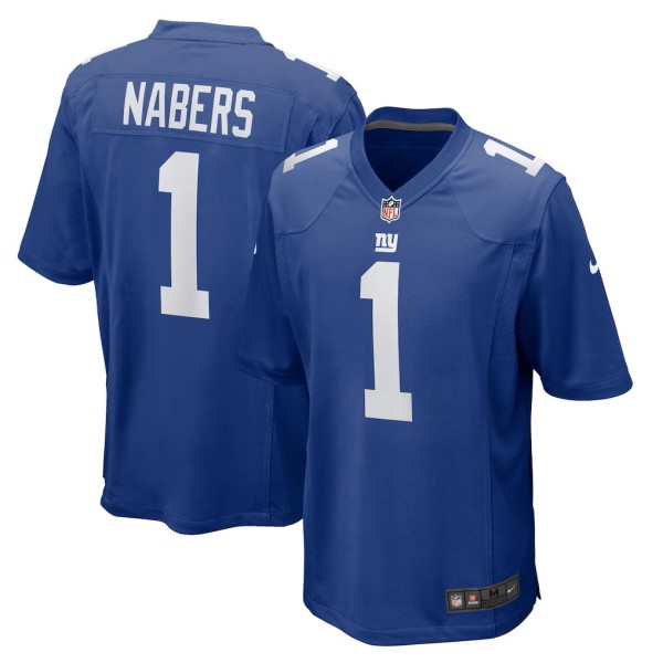 New York Giants Nike hjemmekamptrøje - Malik Nabers