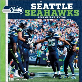 Calendrier mural 2026 des Seattle Seahawks 12" x 12" recto