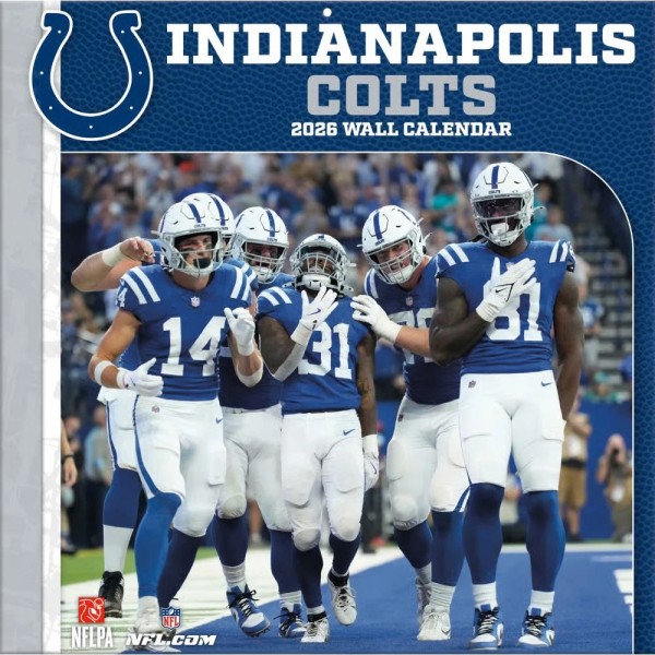 Indianapolis Colts 12" x 12" 2026 vægkalender forside
