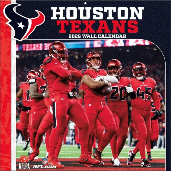 Houston Texans 12" x 12" 2026 Wall Calendar Front