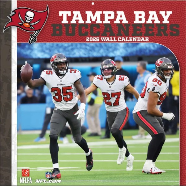 Tampa Bay Buccaneers 12" x 12" 2026 Wall Calendar Front