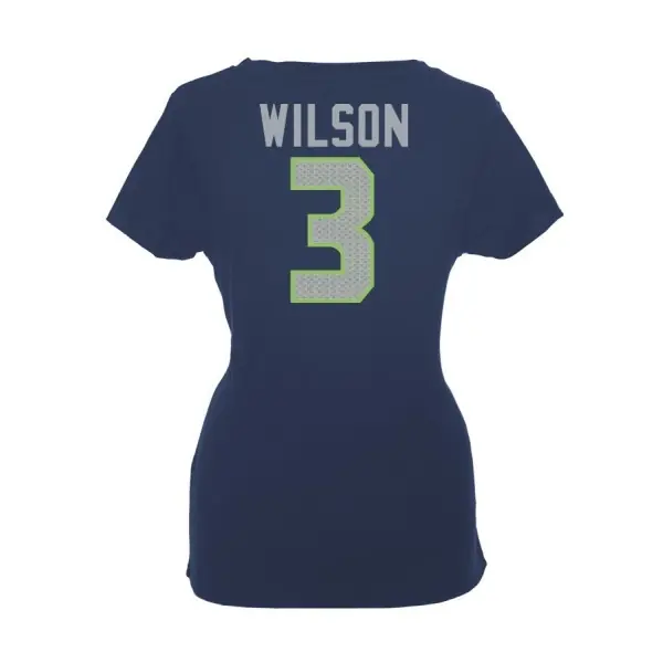 Seattle Seahawks Navn Og Nummer T-Shirt Til Damer