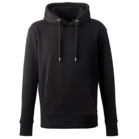 Sudadera con capucha de algodón con texto bordado premium