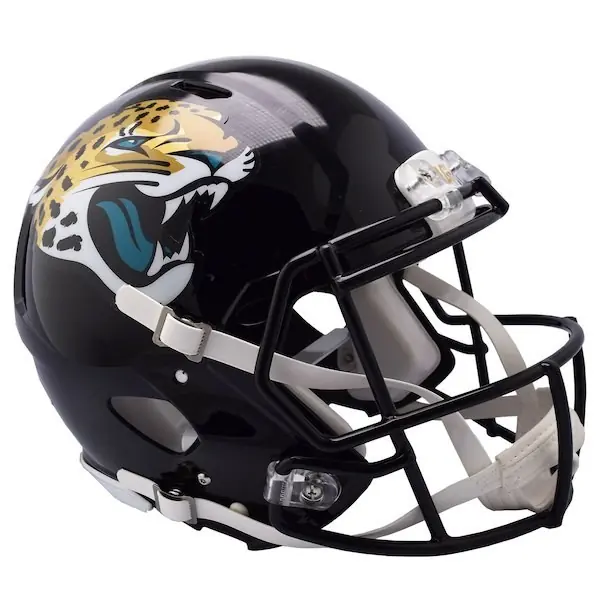 Casco Auténtico Riddell Revolution Speed de Tamaño Completo de los Jacksonville Jaguars