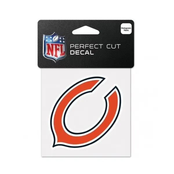 Chicago Bears decalcomania con logo 4" x 4"