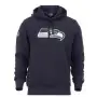Felpa con cappuccio con logo della squadra Seattle Seahawks New Era