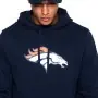 Felpa con cappuccio Denver Broncos New Era Logo Squadra Fronte