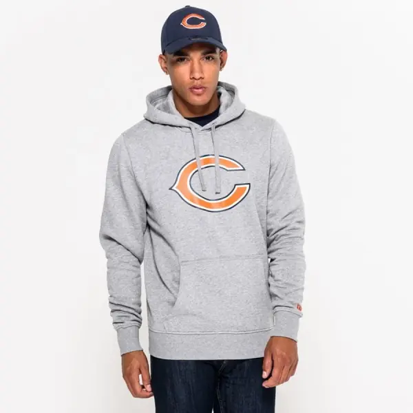 Felpa con cappuccio con logo del team Chicago Bears di New Era