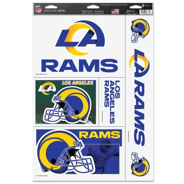 Pack de 5 Autocollants Multiples Los Angeles Rams