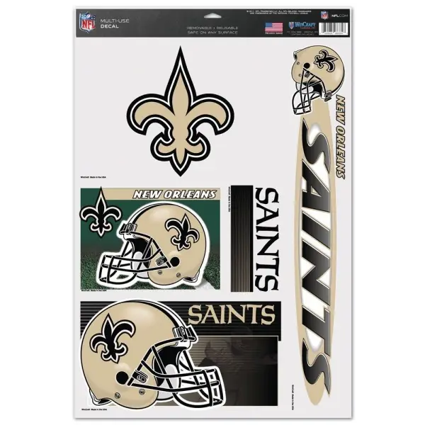 New Orleans Saints Multi Brug Klistermærker 5 Pakke