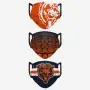 Cubrebocas de Chicago Bears Pack de 3