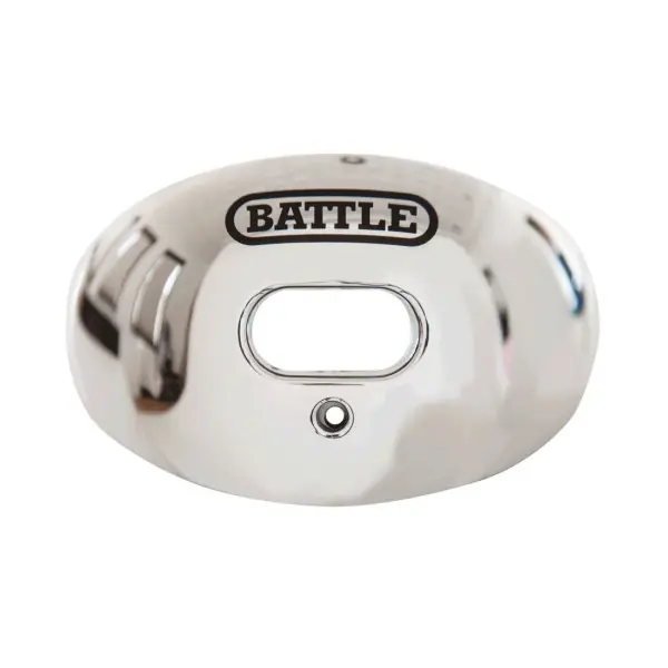 Battle Chrome Sauerstoff Football Mundschutz Silber