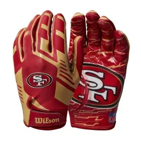 Wilson NFL Stretch Fit Youth Receivers Handsker - San Francisco 49ers