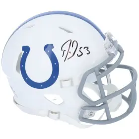 Casque Miniature Riddell Speed Autographié par Darius Leonard des Indianapolis Colts