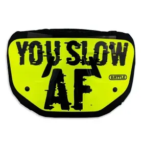 Battle "Slow AF" Chrome Football Back Plate