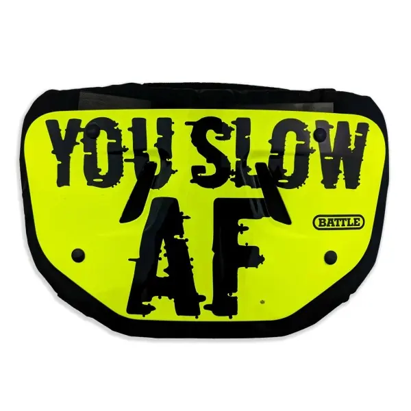 Battle "Slow AF" Chrome Football Back Plate