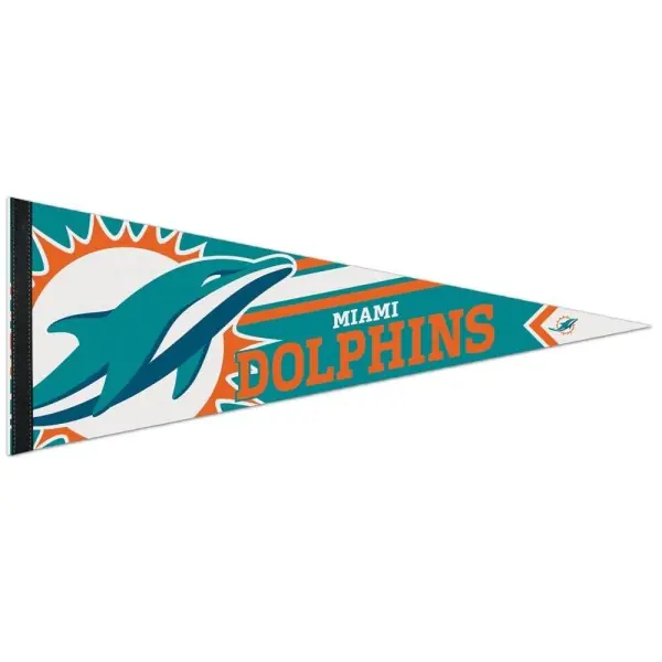 Banderín Premium Enrollable Miami Dolphins 12" x 30"
