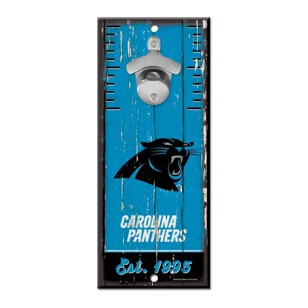 Abrebotellas de Señal de los Carolina Panthers 5" x 11"