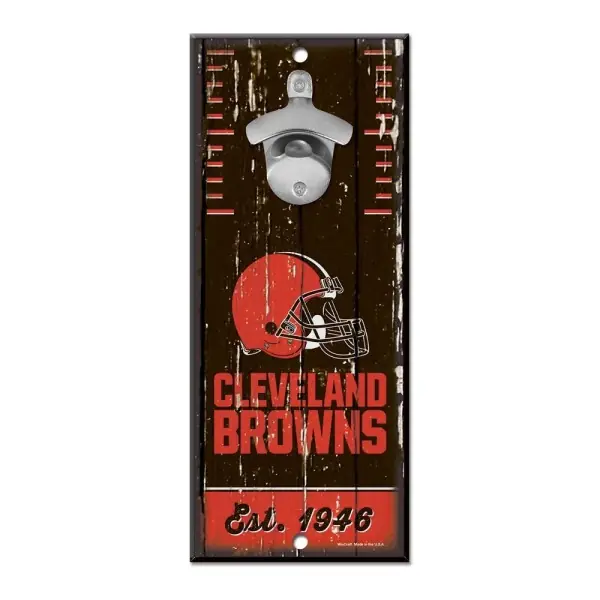 Cleveland Browns Flaschenöffner-Schild 5" x 11"
