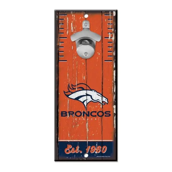 Denver Broncos Apribottiglie Insegna 5" x 11"