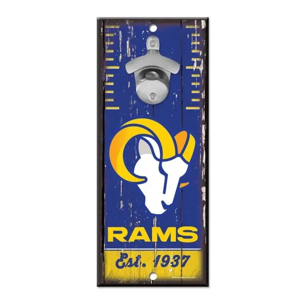 Los Angeles Rams Flaschenöffner-Schild 5" x 11"