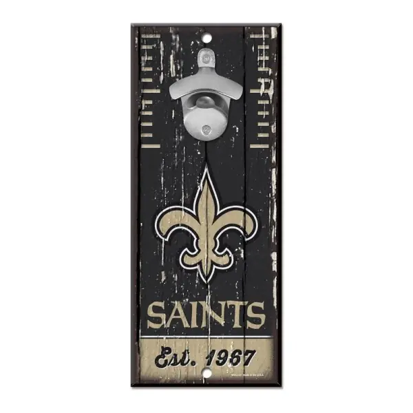New Orleans Saints Flaschenöffner Schild 5" x 11"