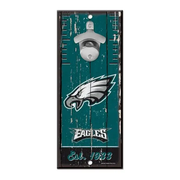 Philadelphia Eagles flasköppnarskylt 5" x 11"