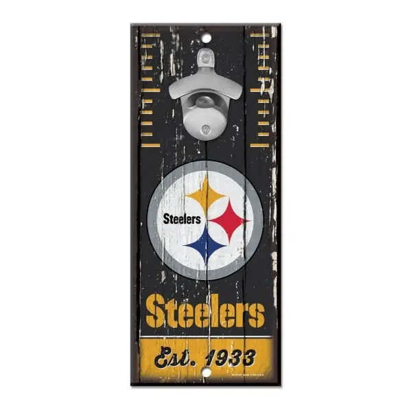 Pittsburgh Steelers Flaschenöffner Schild 5" x 11"