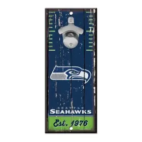 Seattle Seahawks Bottle Opener Sign 5" x 11"