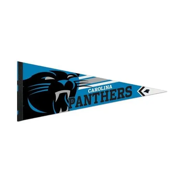 Banderín Premium Enrollado Carolina Panthers 12" x 30"