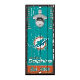 Miami Dolphins Bottle Opener Sign 5" x 11"