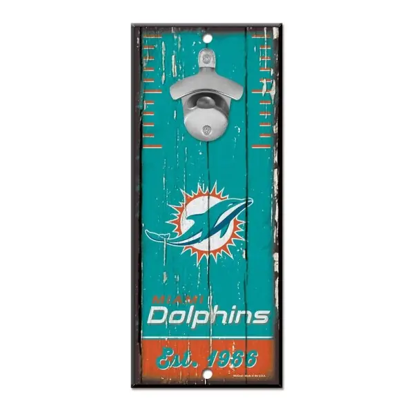 Enseigne décapsuleur Miami Dolphins 5" x 11"