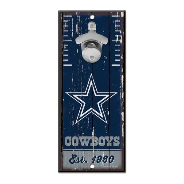 Dallas Cowboys Flasköppnarskylt 5" x 11"
