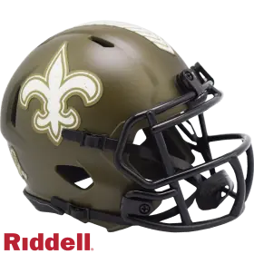 New Orleans Saints Riddell Salute To Service Speed Mini Hjelm