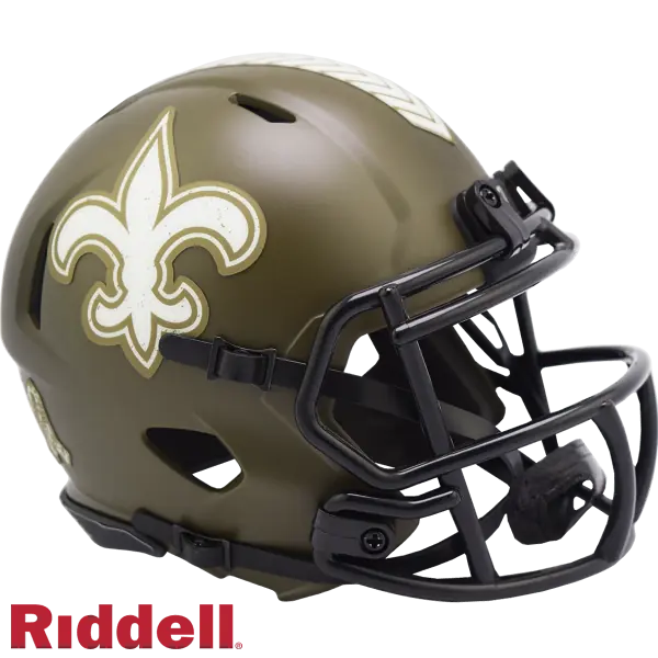 New Orleans Saints Riddell Salute To Service Speed Mini Hjelm