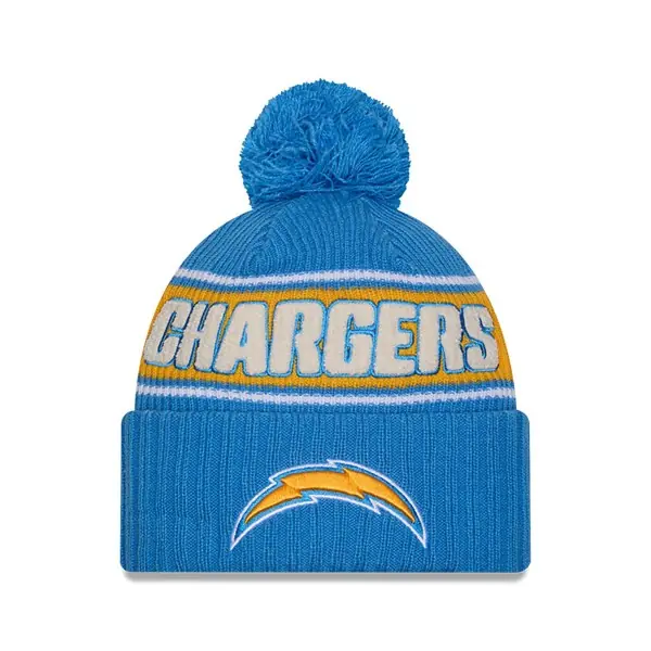 Los Angeles Chargers New Era 2024 Sideline Sport Knit Front