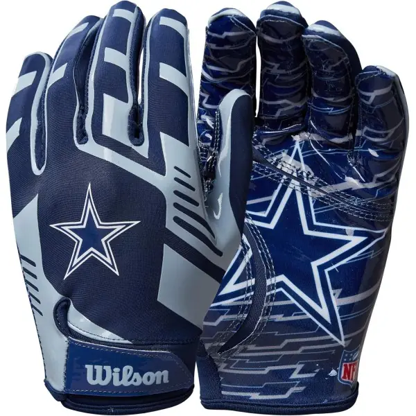Gants de réception adulte extensibles Wilson NFL Dallas Cowboys