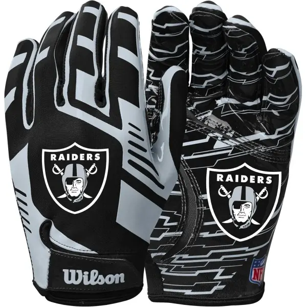 Gants de réception pour adultes Wilson NFL Stretch Fit Las Vegas Raiders