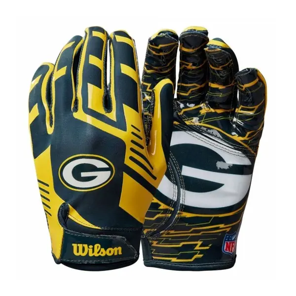 Green Bay Packers Wilson NFL Stretch Fit Erwachsenen-Empfängerhandschuhe